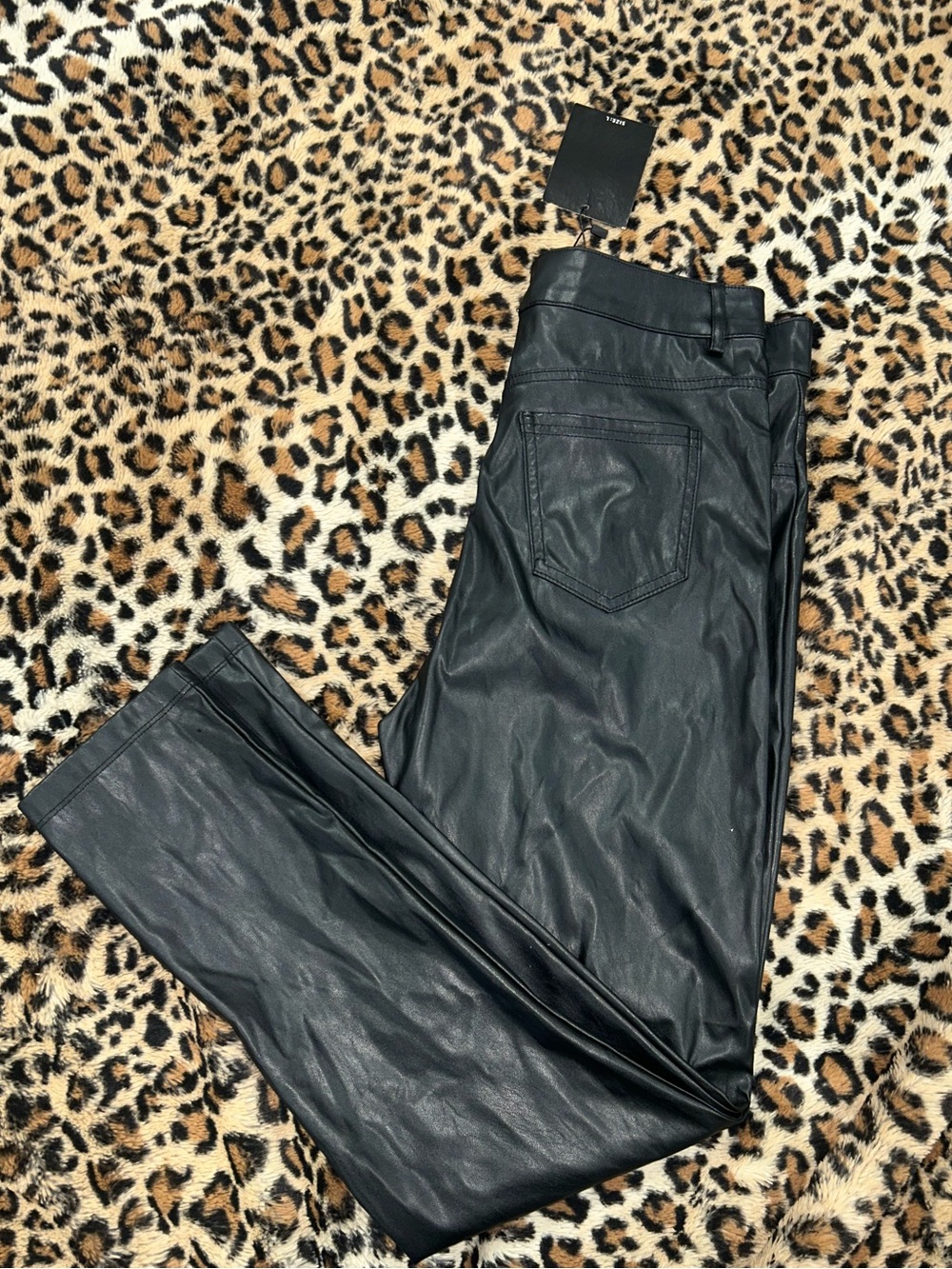 Black Faux Leather Pants